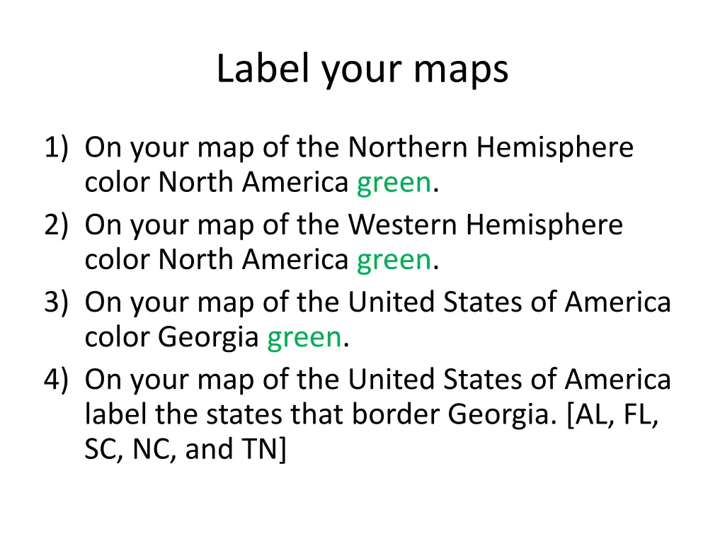 label your maps