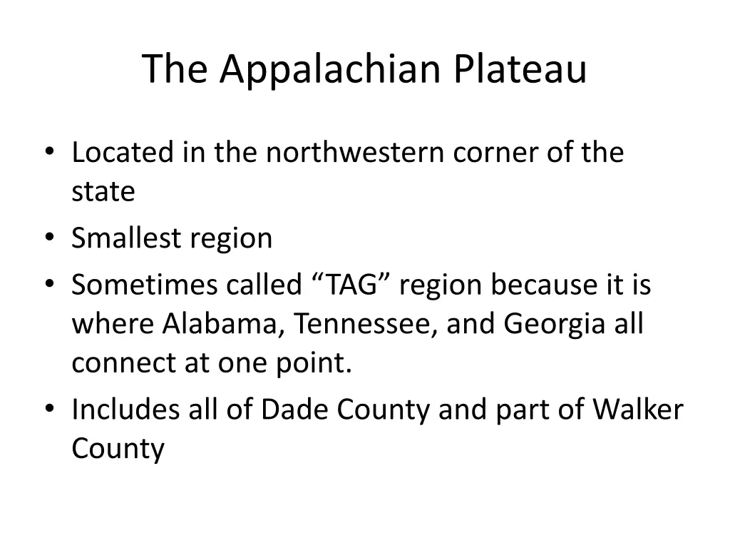 the appalachian plateau 1