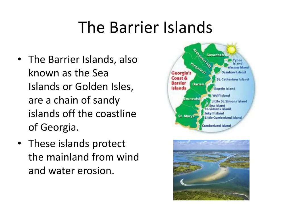 the barrier islands