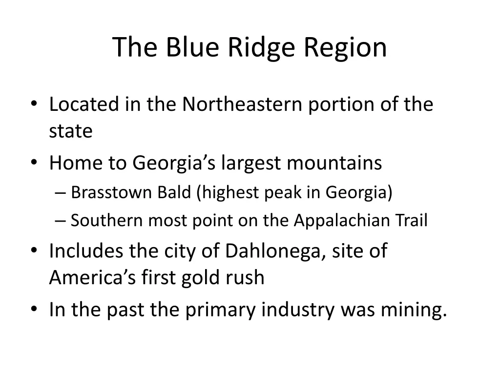 the blue ridge region 1