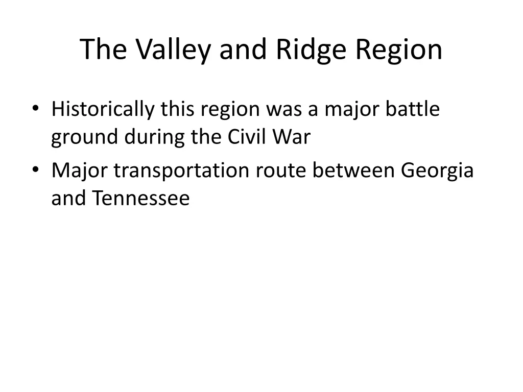 the valley and ridge region 2