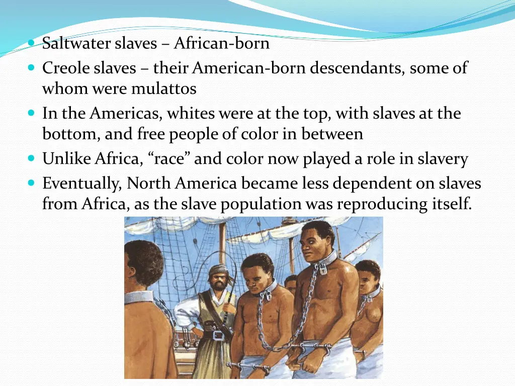 saltwater slaves african born creole slaves their