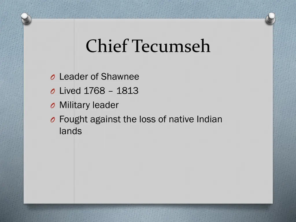 chief tecumseh