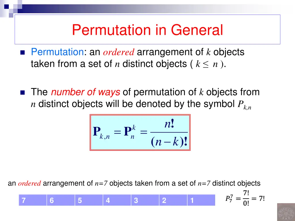 permutation in general