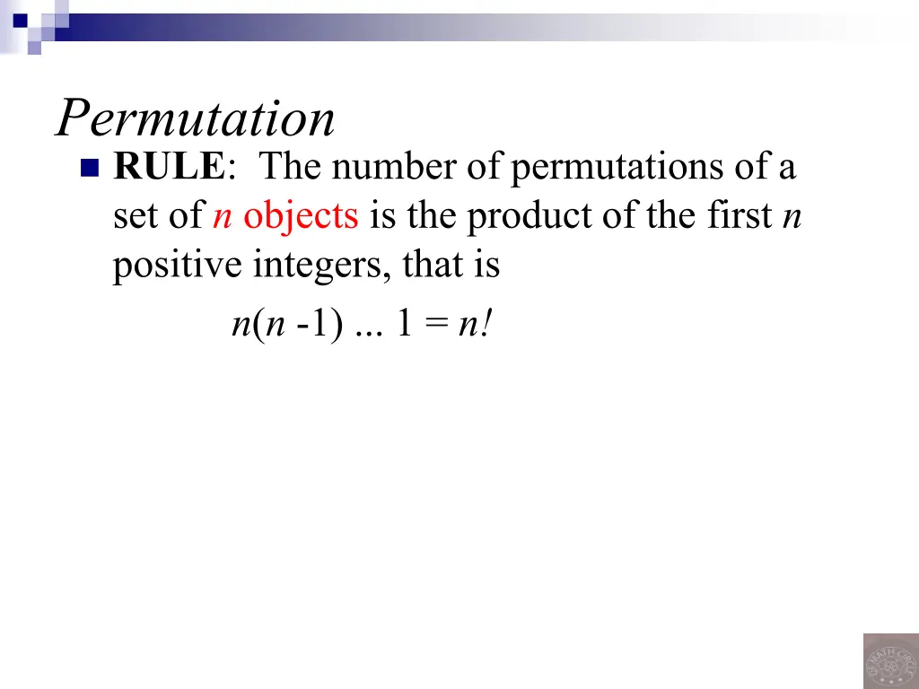 permutation rule the number of permutations