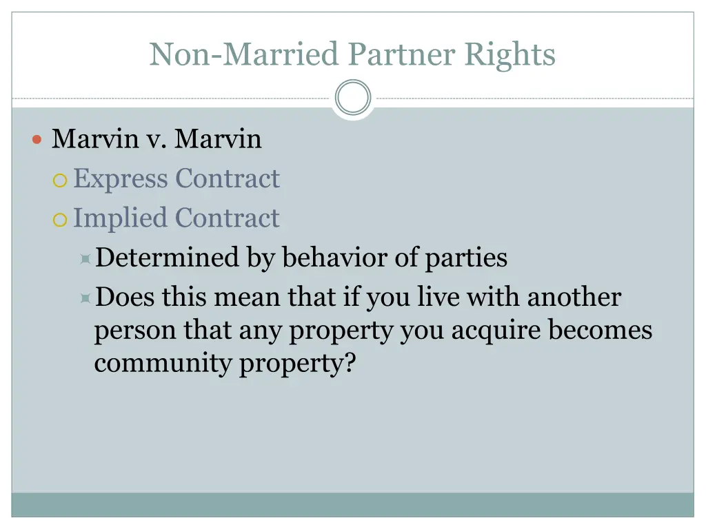 non married partner rights