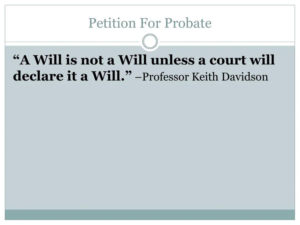 petition for probate