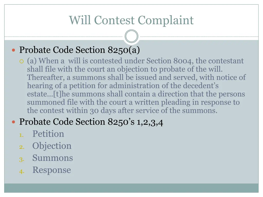 will contest complaint 1