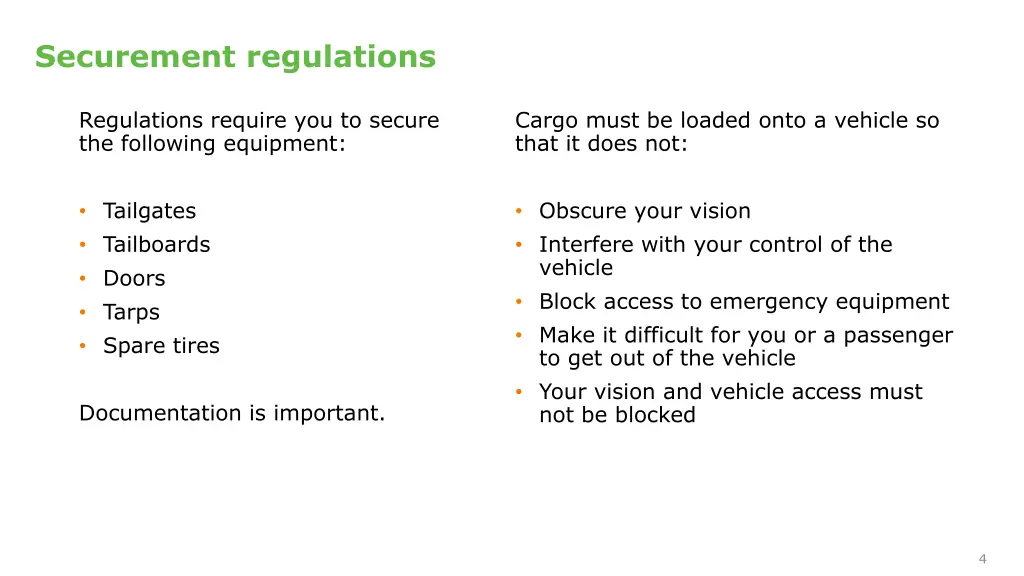 securement regulations