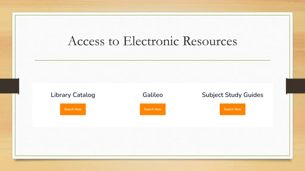 access to electronic resources