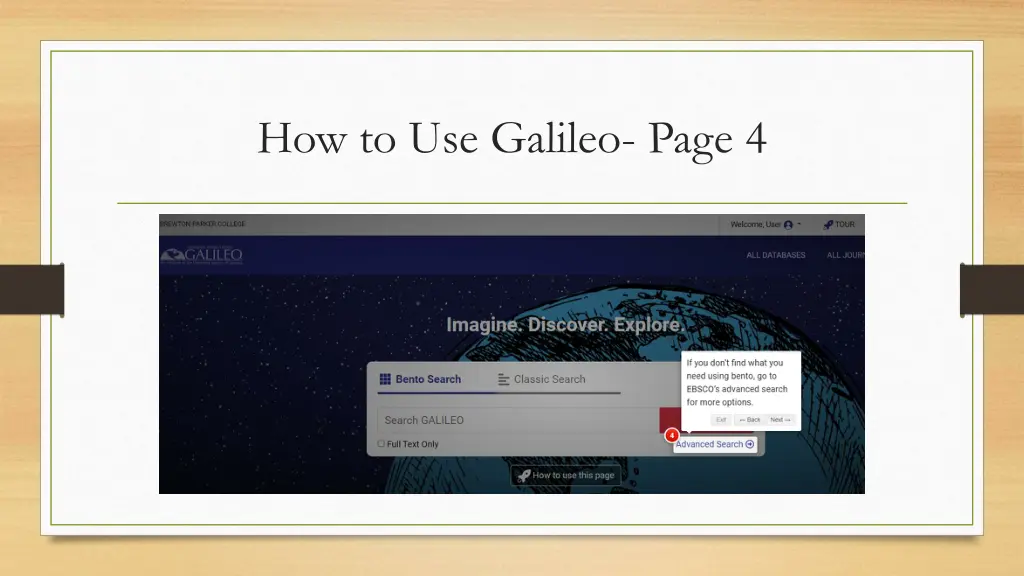 how to use galileo page 4