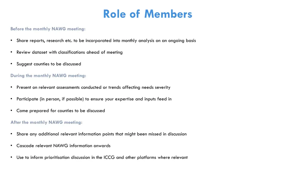 role of members