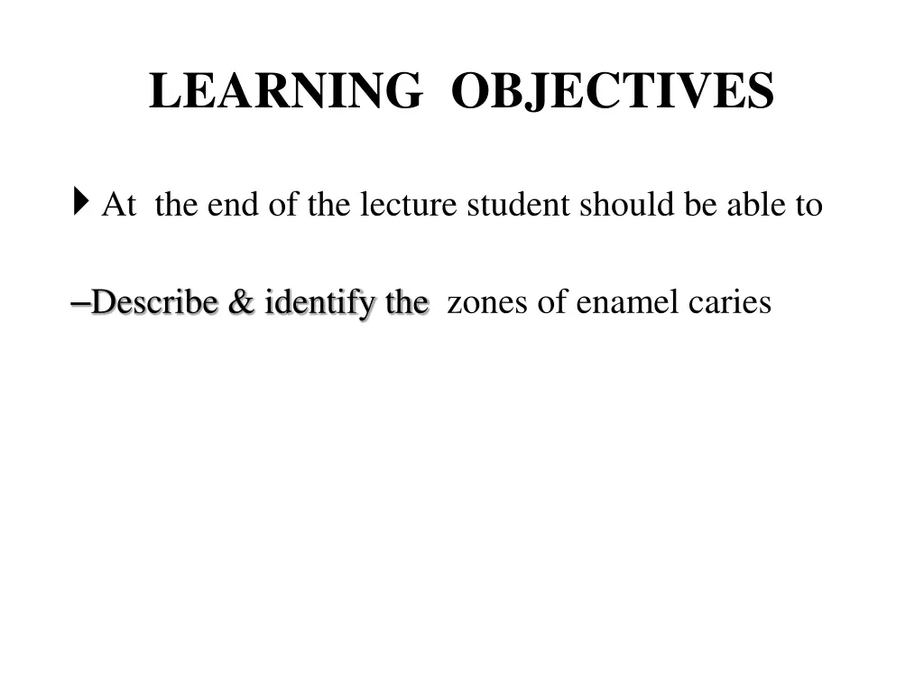 learning objectives