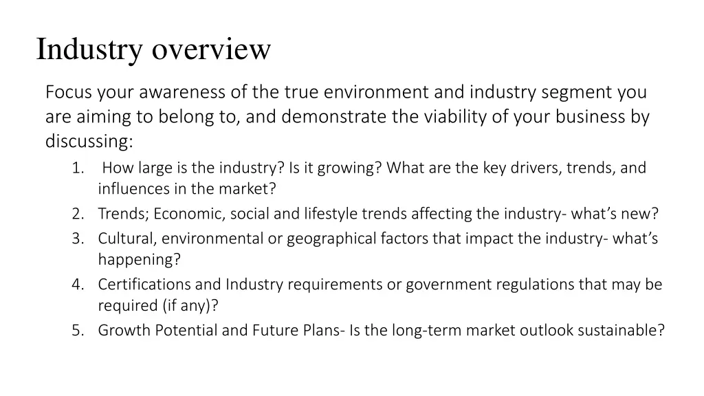 industry overview