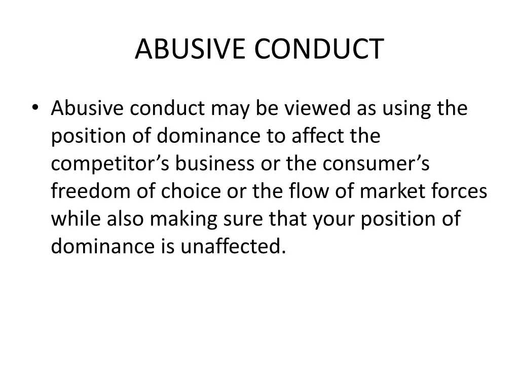 abusive conduct