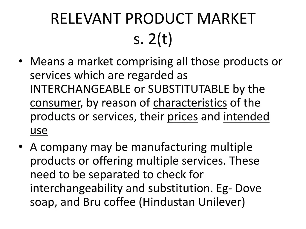 relevant product market s 2 t means a market