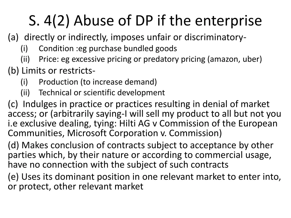 s 4 2 abuse of dp if the enterprise a directly