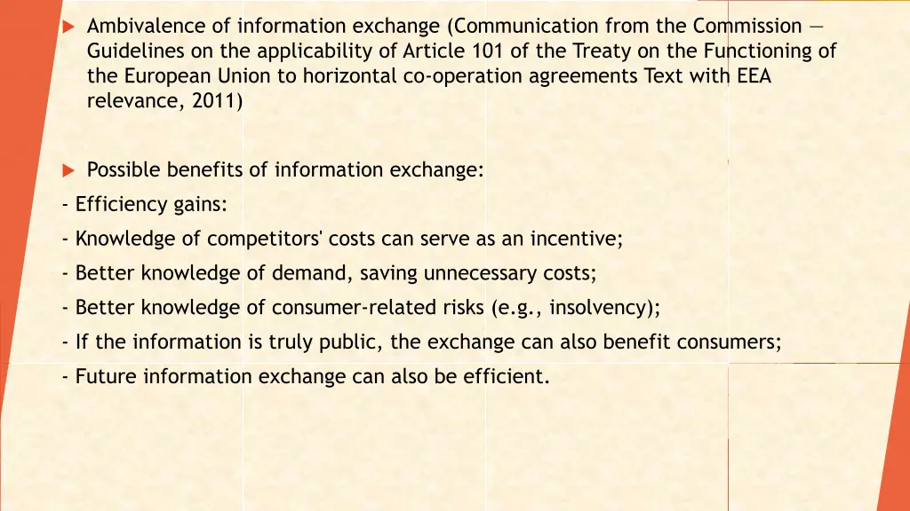 ambivalence of information exchange communication
