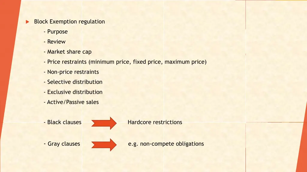 block exemption regulation