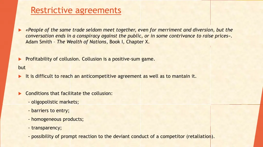 restrictive agreements