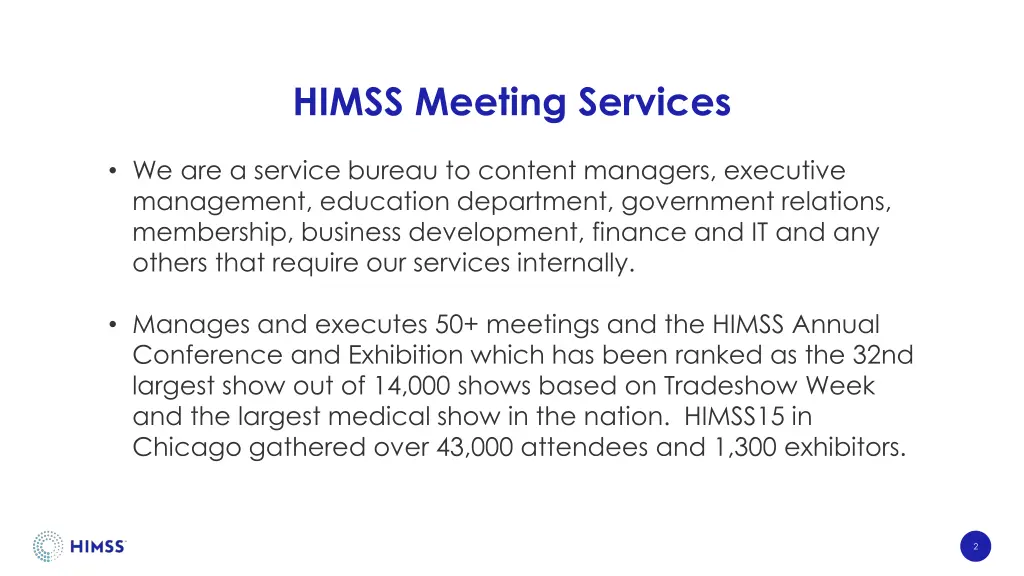 himss meeting services
