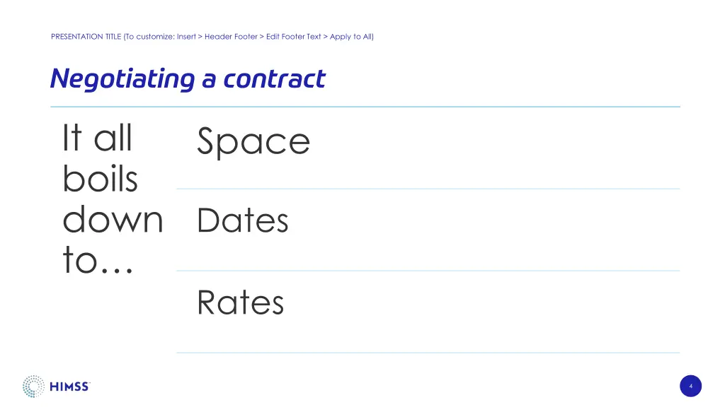 presentation title to customize insert header 1