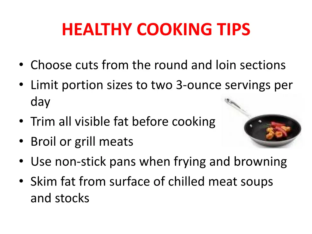 healthy cooking tips