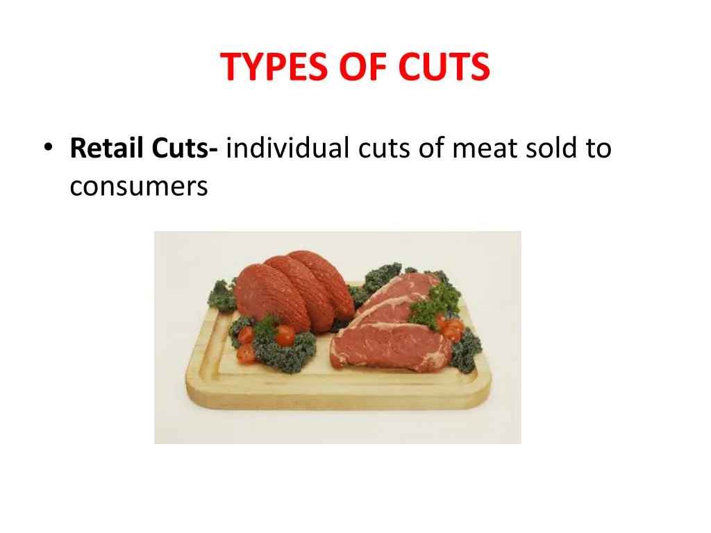 types of cuts 1