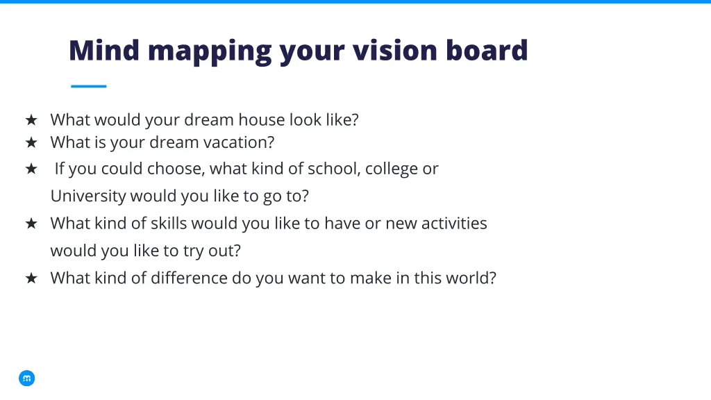 mind mapping your vision board