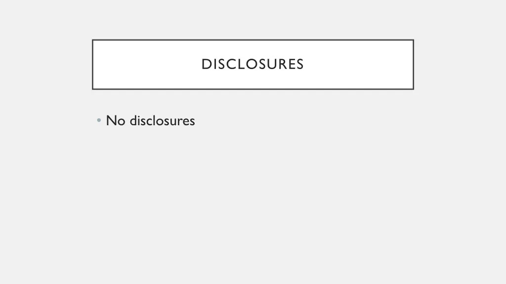 disclosures