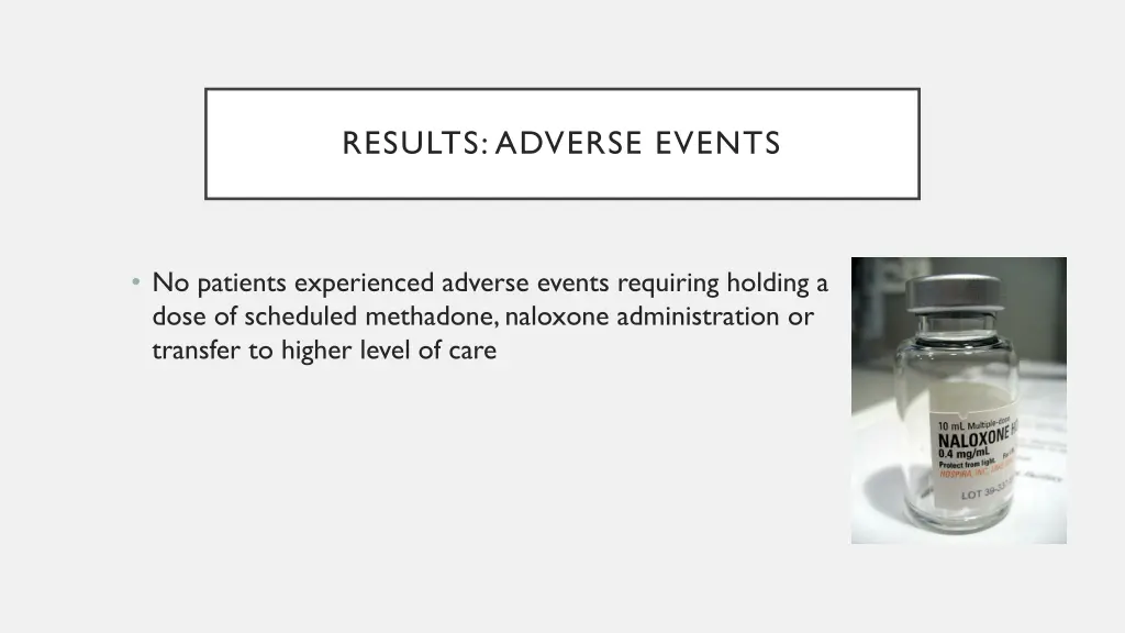 results adverse events