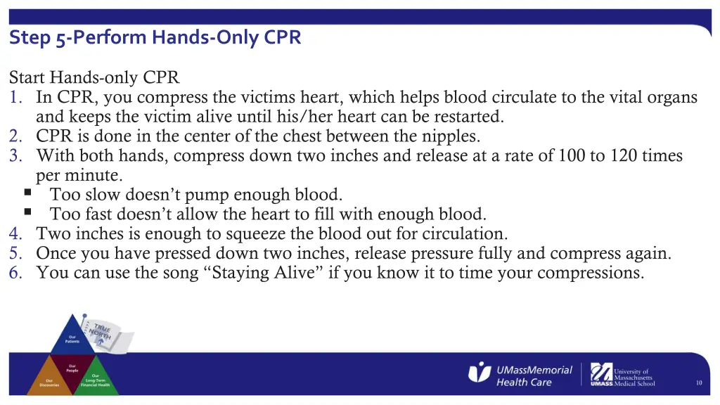 step 5 perform hands only cpr