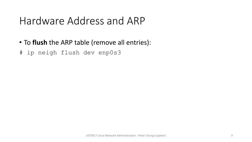 hardware address and arp 2