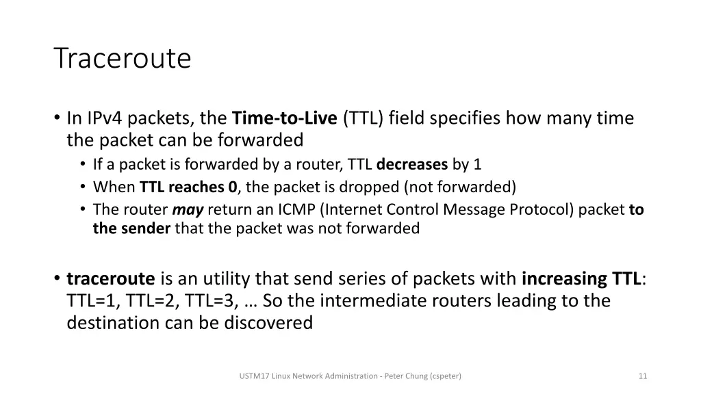 traceroute