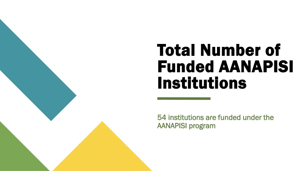 total number of total number of funded aanapisi
