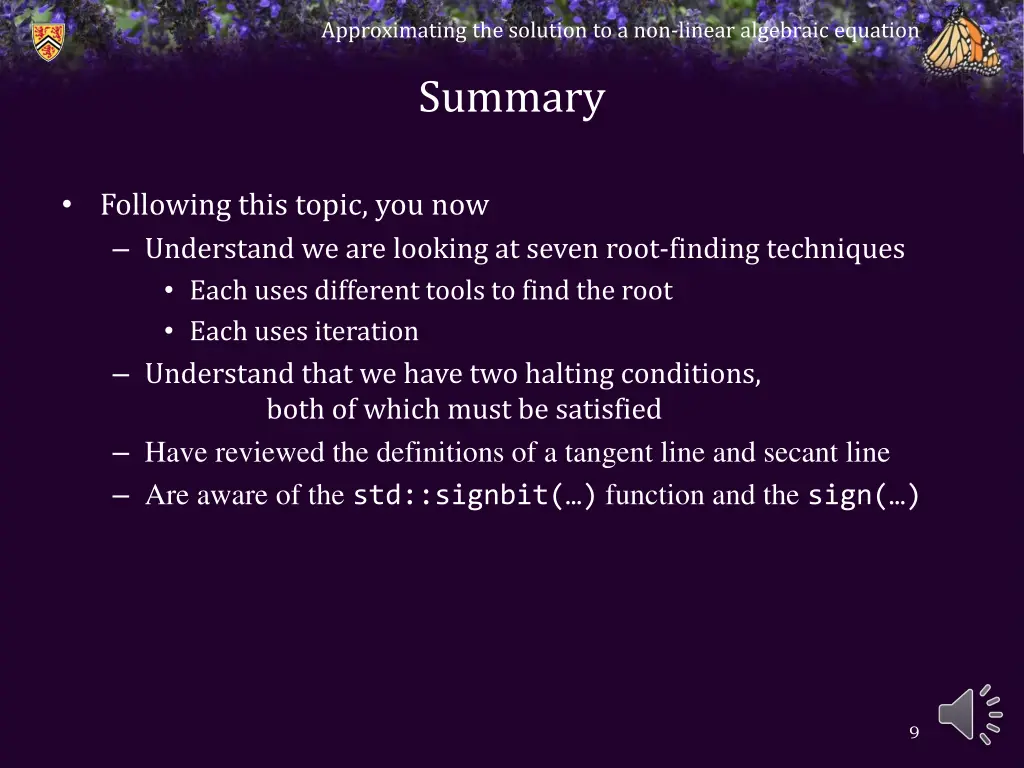 approximating the solution to a non linear 7