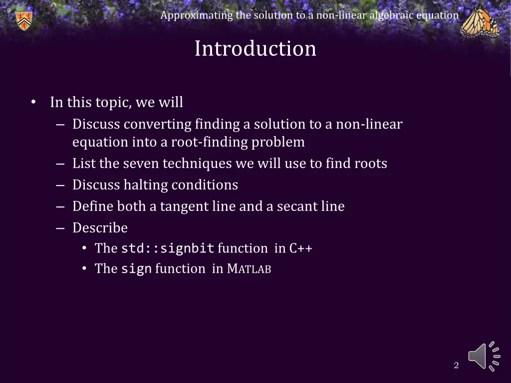 approximating the solution to a non linear