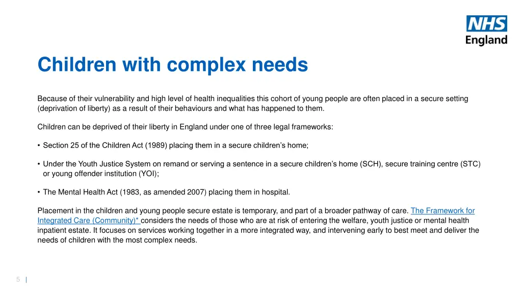 children with complex needs
