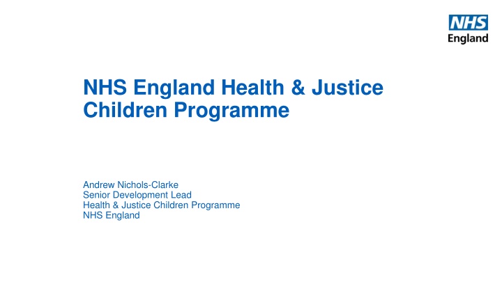 nhs england health justice children programme