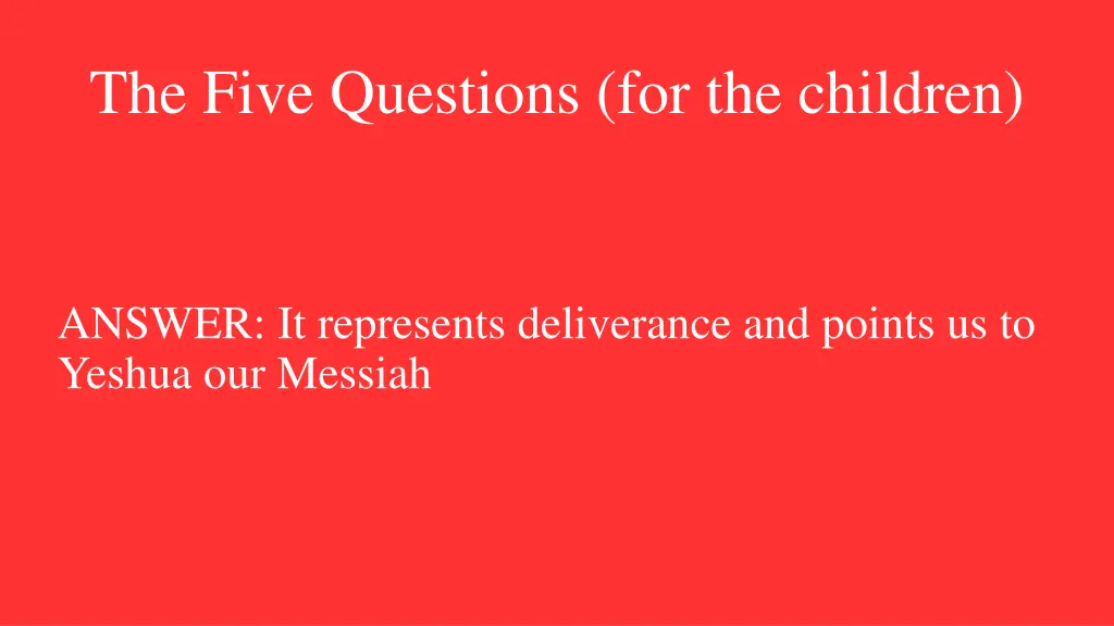 the five questions for the children 3