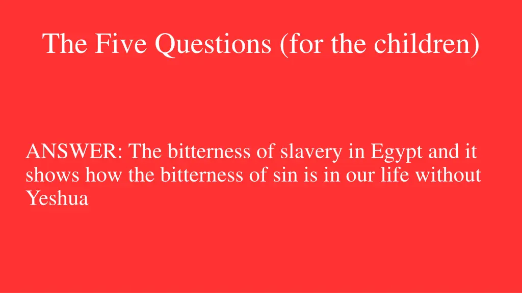the five questions for the children 7
