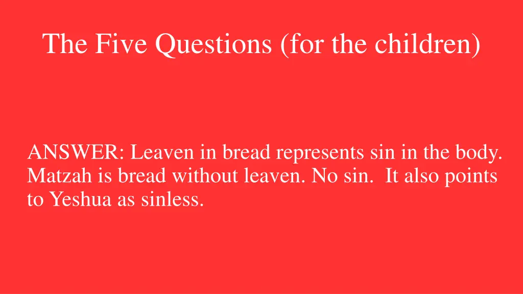 the five questions for the children 9