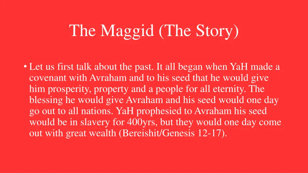 the maggid the story 1