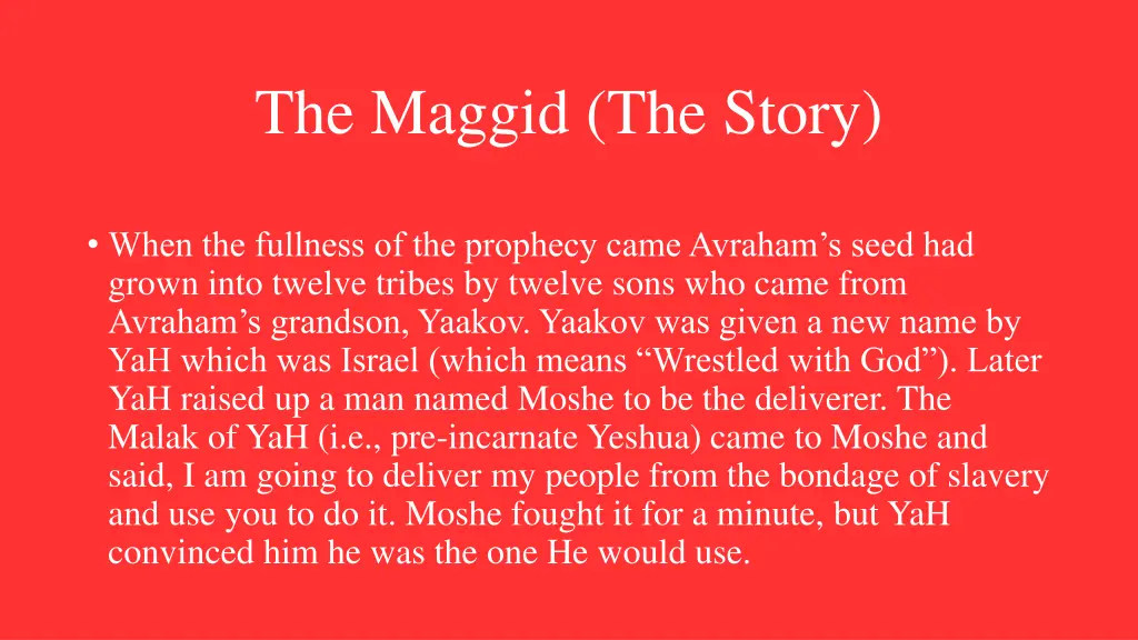 the maggid the story 2