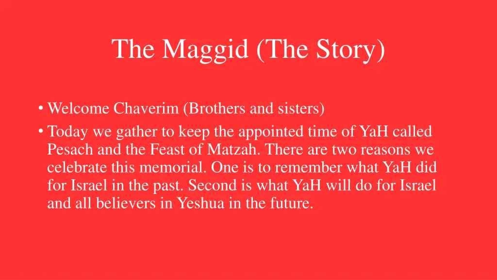 the maggid the story