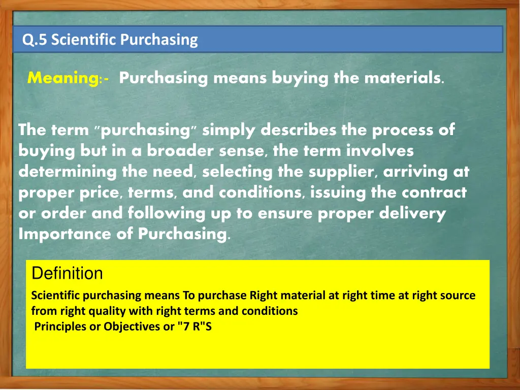 q 5 scientific purchasing