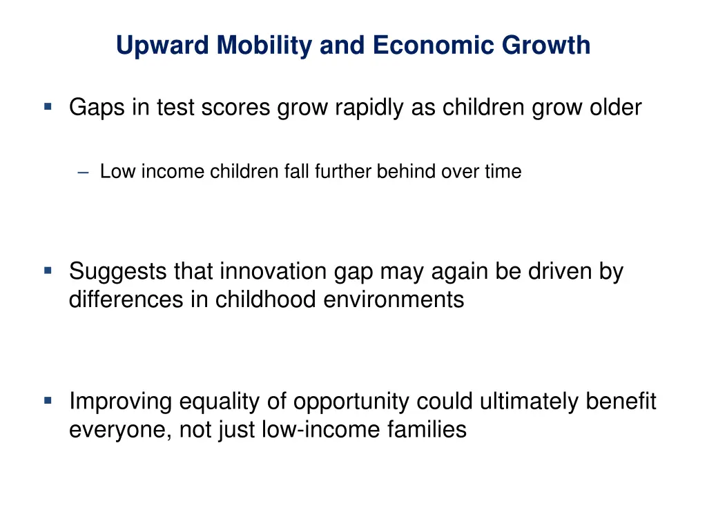 upward mobility and economic growth