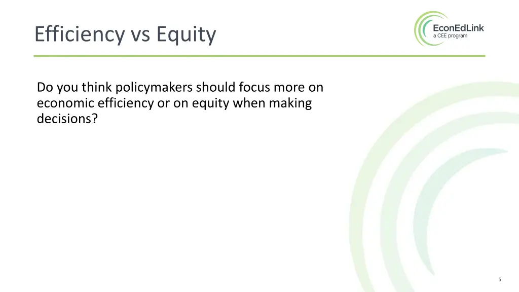 efficiency vs equity
