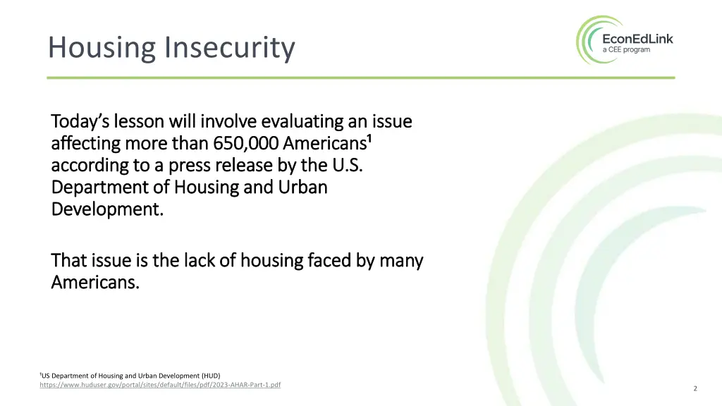 housing insecurity