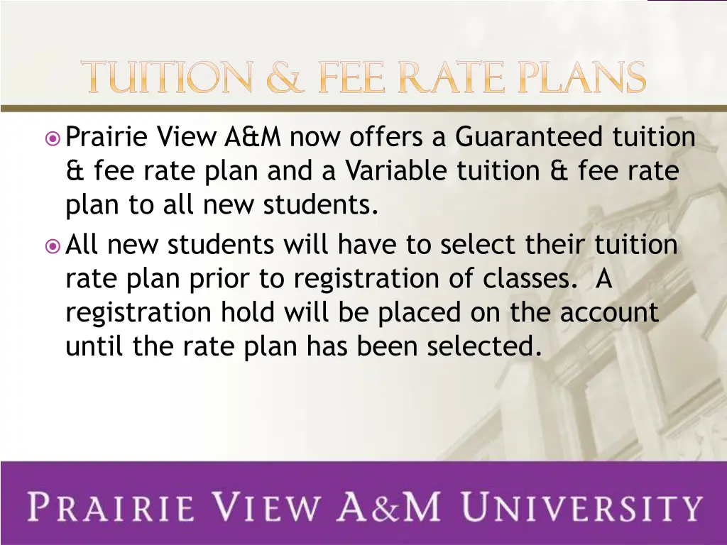 tuition fee rate plans tuition fee rate plans